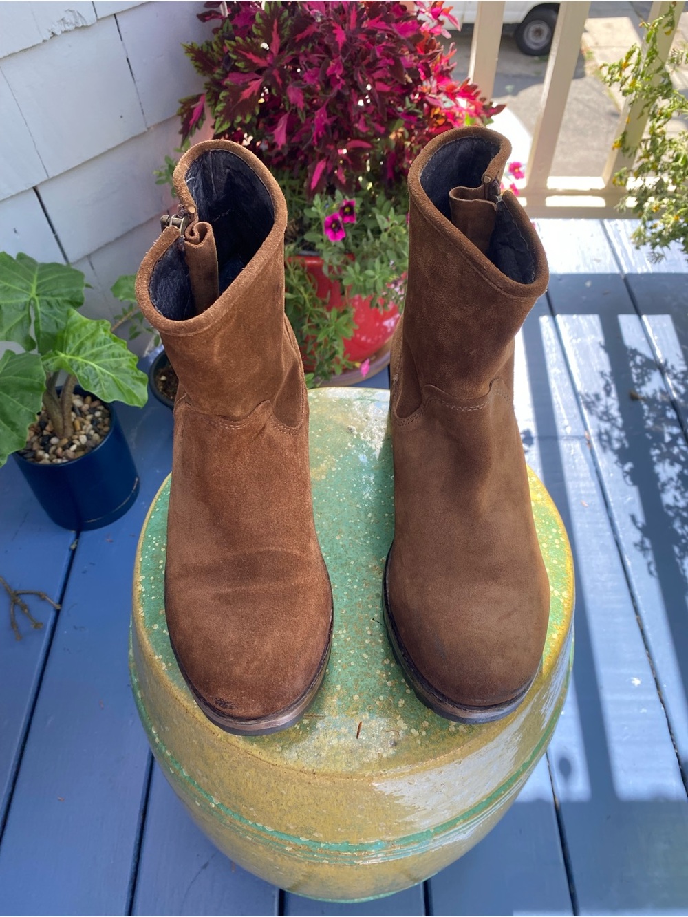 KHRIO Brown Suede Women’s Ankle Boots Size 9